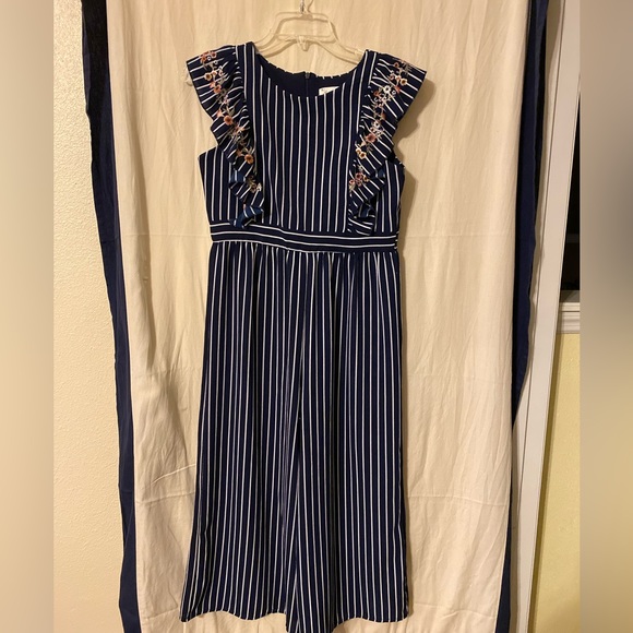Knitworks Girls Striped One Piece like new sz 16 - Picture 1 of 5